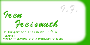 iren freismuth business card